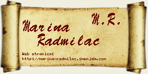 Marina Radmilac vizit kartica